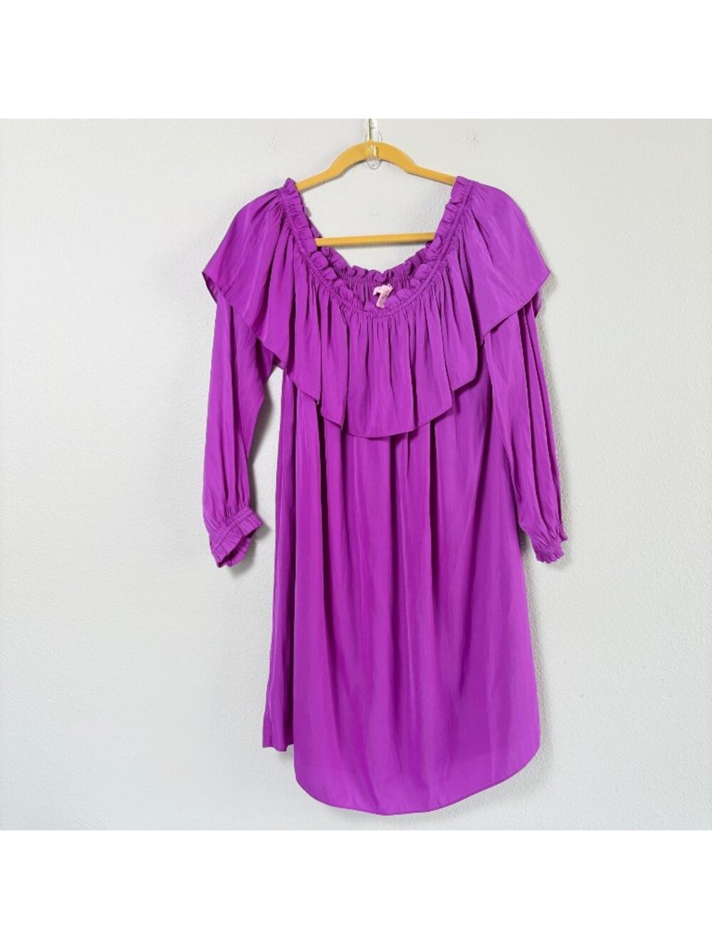 Lilly Pulitzer DEE DEE Mini Dress Size XL Purple Off The Shoulder Preppy Resort
